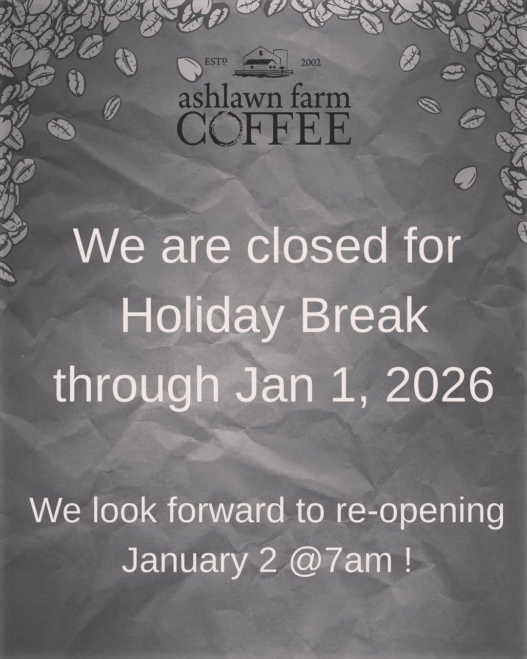 Post 3 by Ashlawn Farm Coffee on Instagram (image)