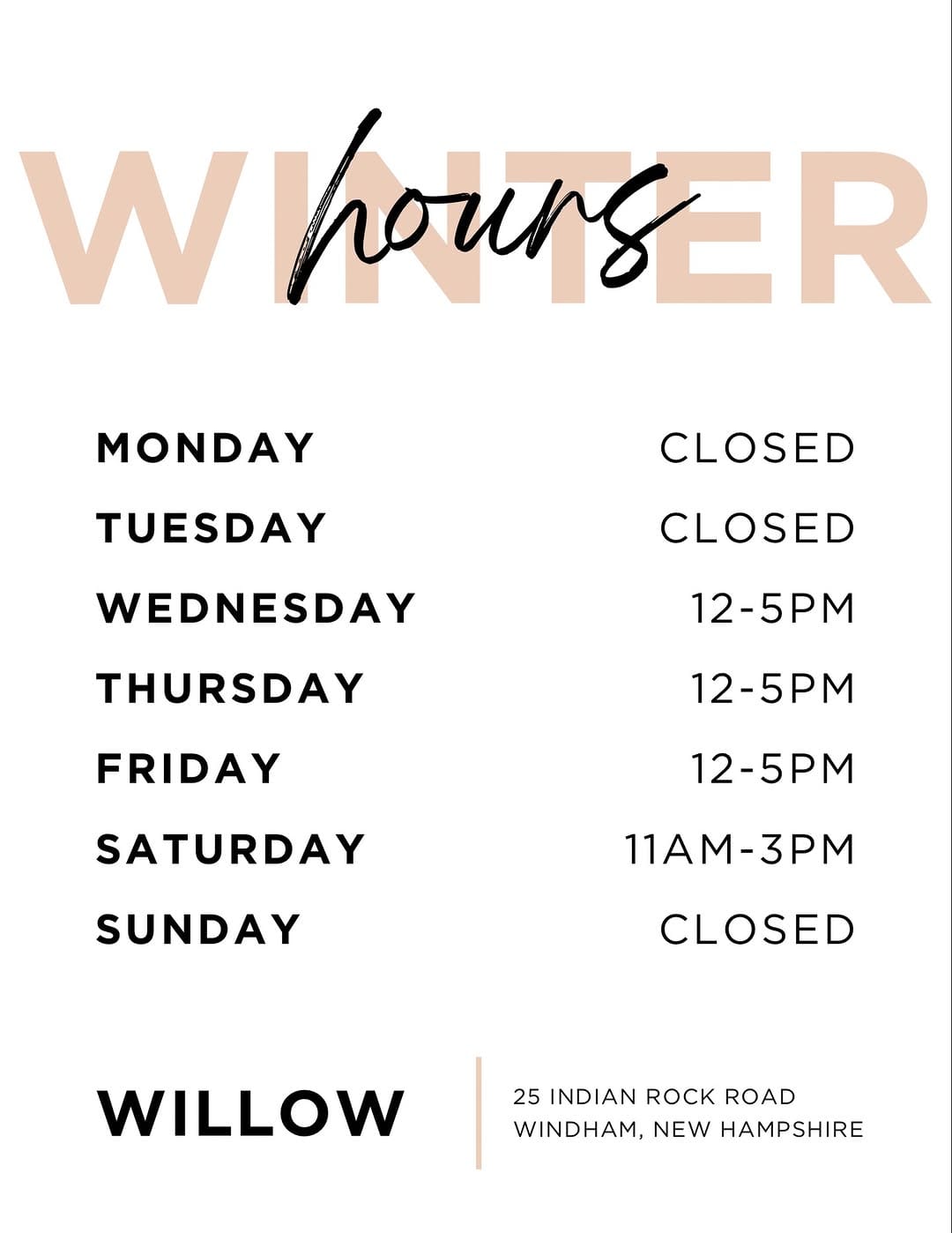 Post 3 by Willow | New Hampshire Women’s Clothing + Home Decor Boutique on Instagram (image)