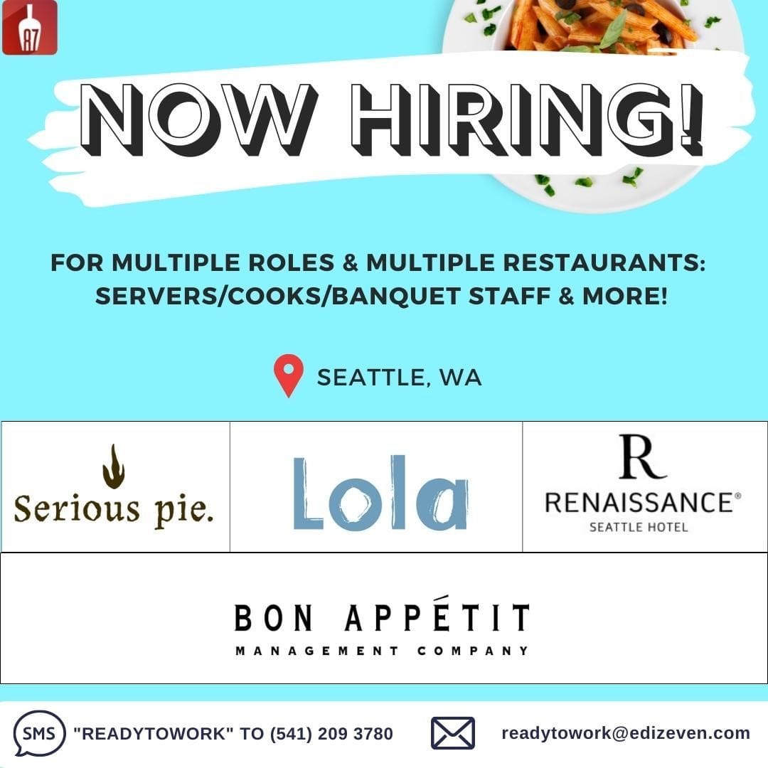 Post 8 by Edizeven | Restaurant Jobs on Instagram (image)