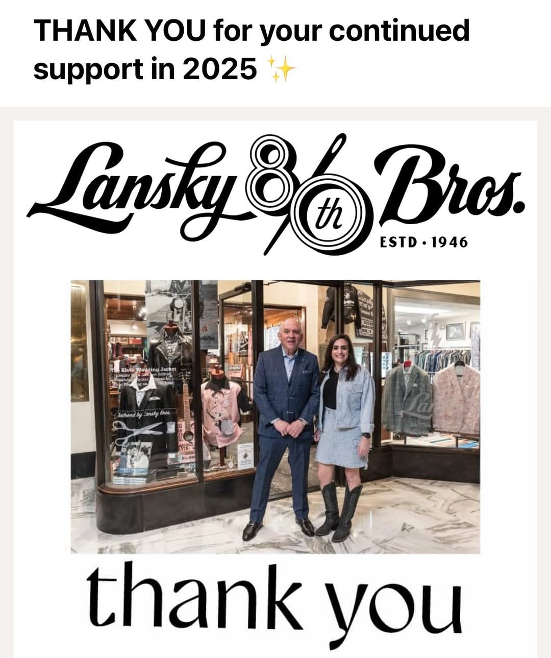 Post 6 by Lansky Bros. Shops on Instagram (carousel)