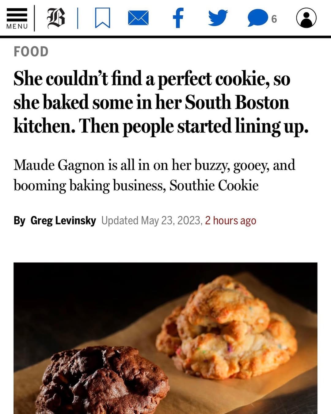 Post 12 by Southie Cookie | Online Cookie Shop on Instagram (image)