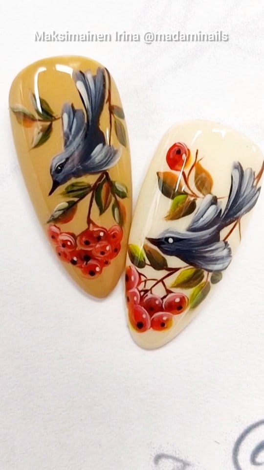 Post 2 by NAIL ART Instructor. Курсы, роспись ногтей on Instagram (video)