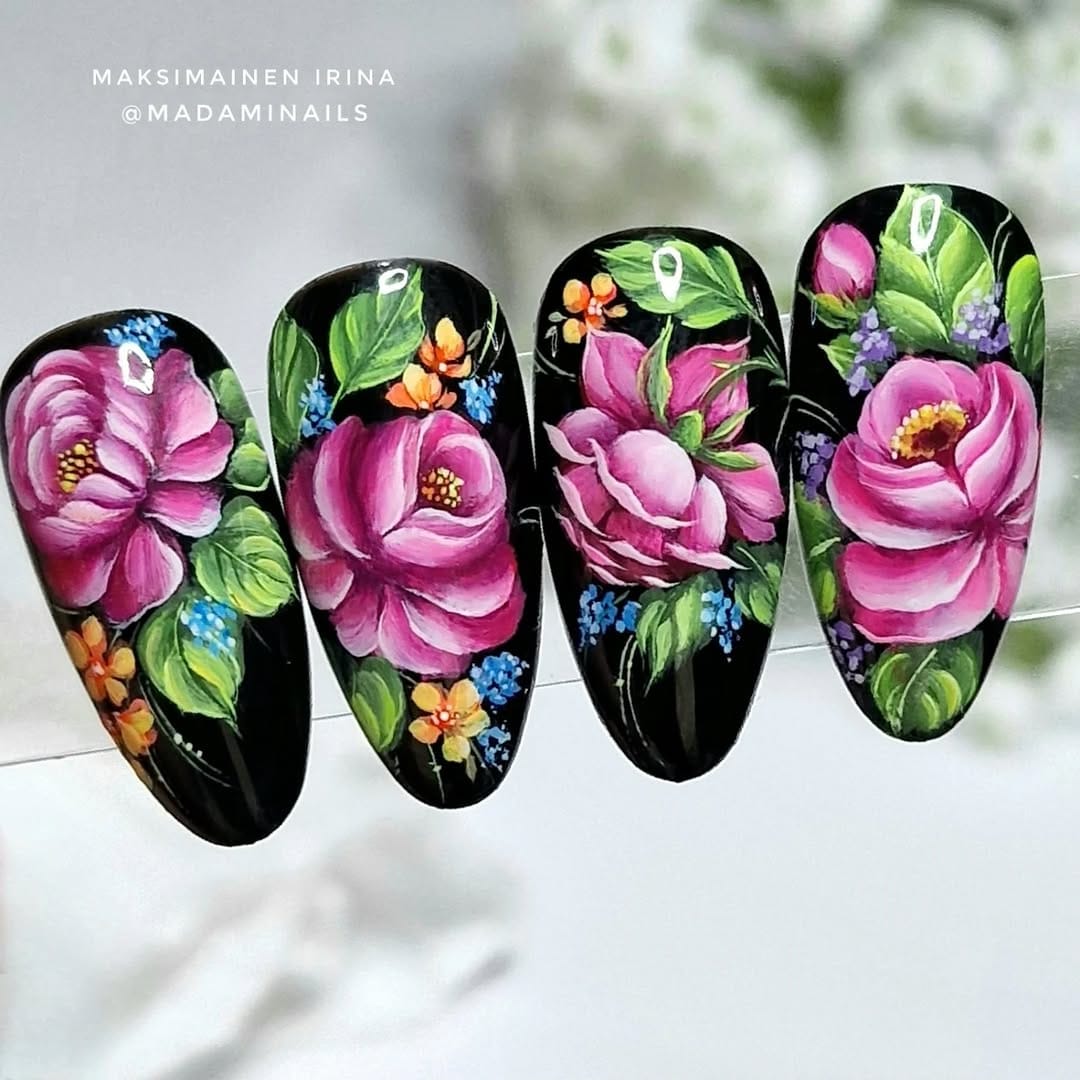 Post 10 by NAIL ART Instructor. Курсы, роспись ногтей on Instagram (image)