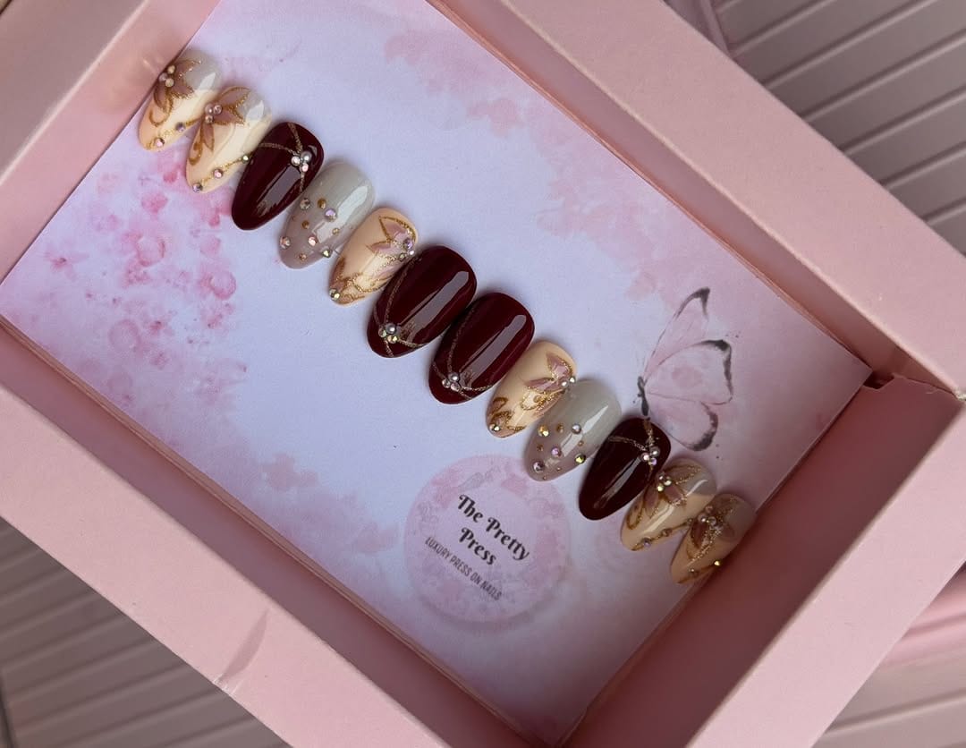 Post 1 by The Pretty Press Nails 🦋✨ on Instagram (carousel)