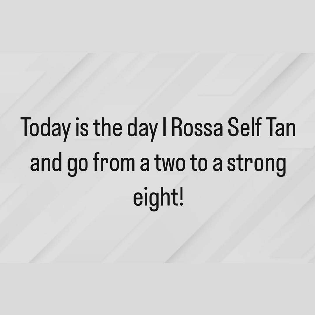 Post 6 by Rossa Self Tanning on Instagram (image)