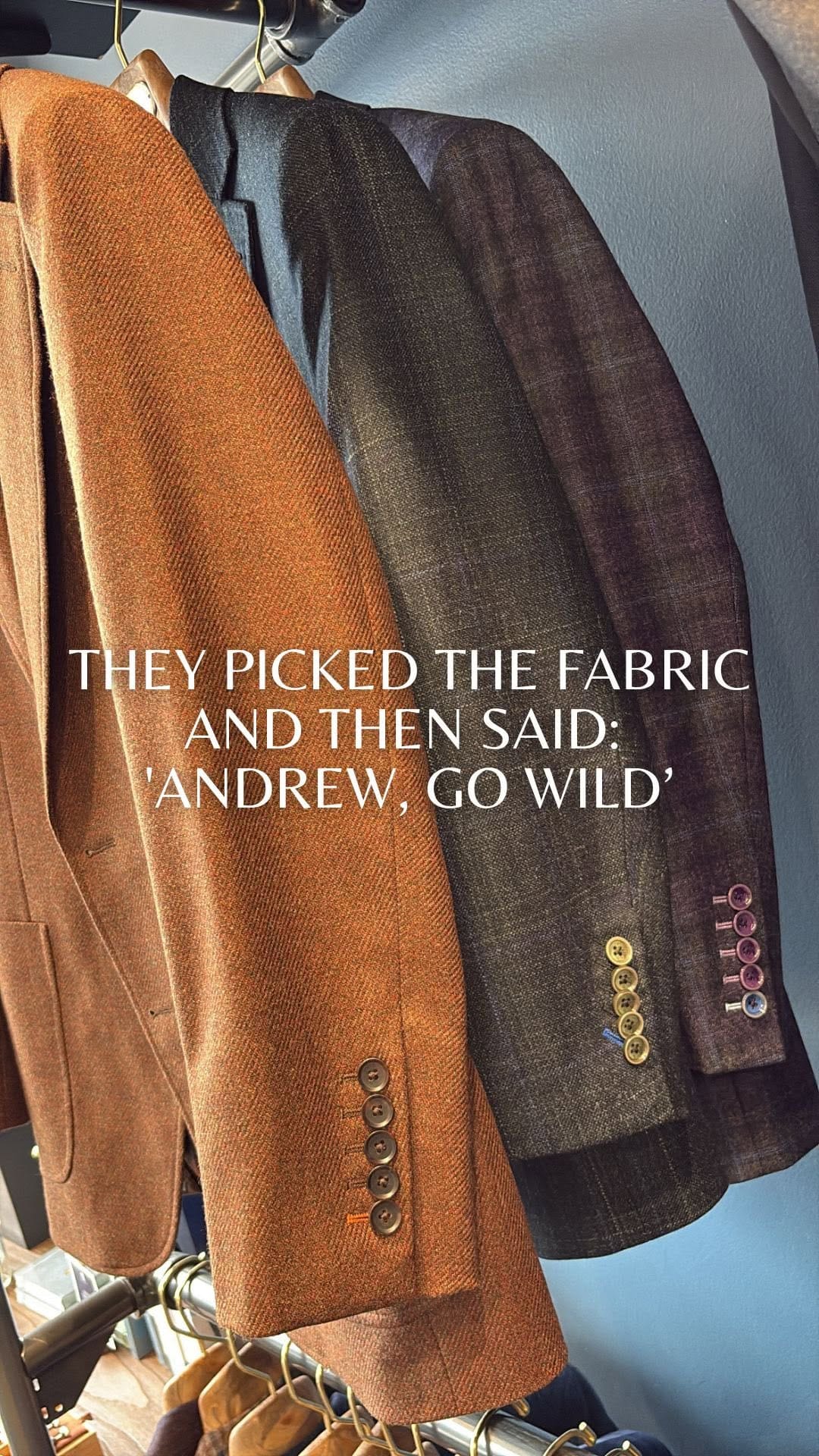 Post 7 by Andrew Lock Custom Menswear on Instagram (video)
