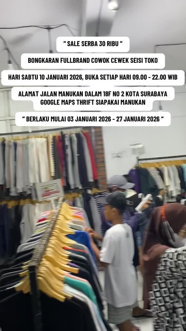Post 5 by THRIFTING STORE SIAPAKAI on Instagram (video)