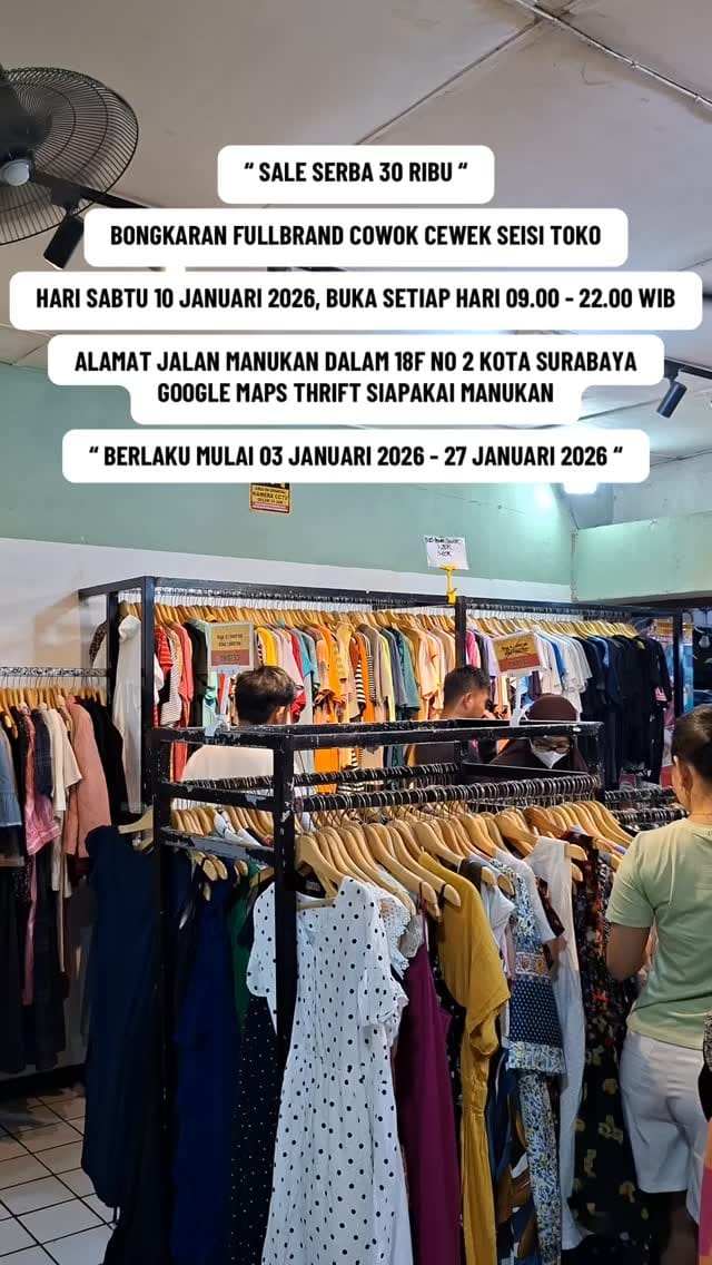 Post 7 by THRIFTING STORE SIAPAKAI on Instagram (video)
