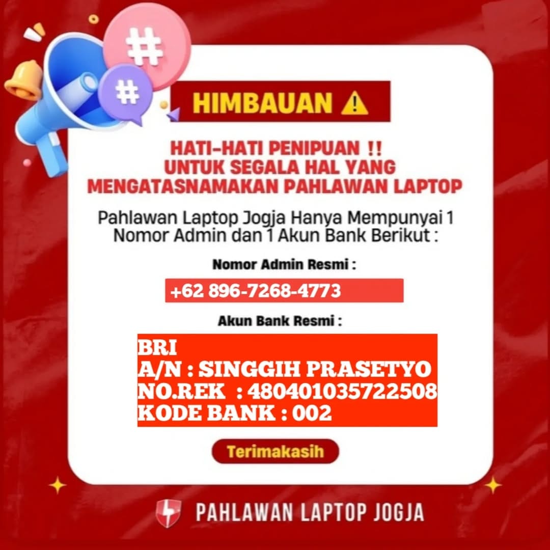 Post 9 by PUSAT LAPTOP MURAH JOGJA on Instagram (image)