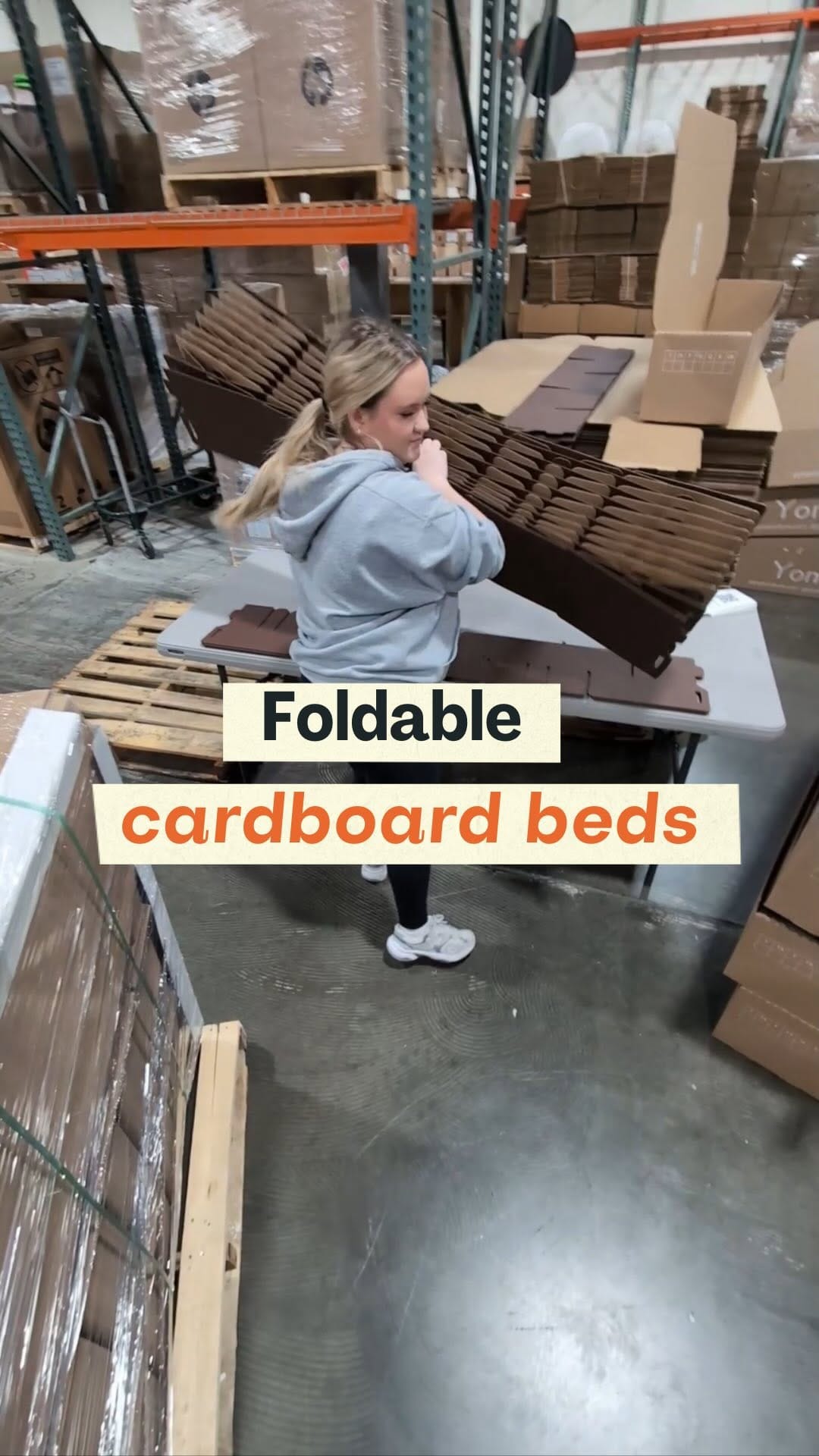 Post 2 by Yona Sustainable Furniture | Cardboard Bed, Headboard, & Table on Instagram (video)