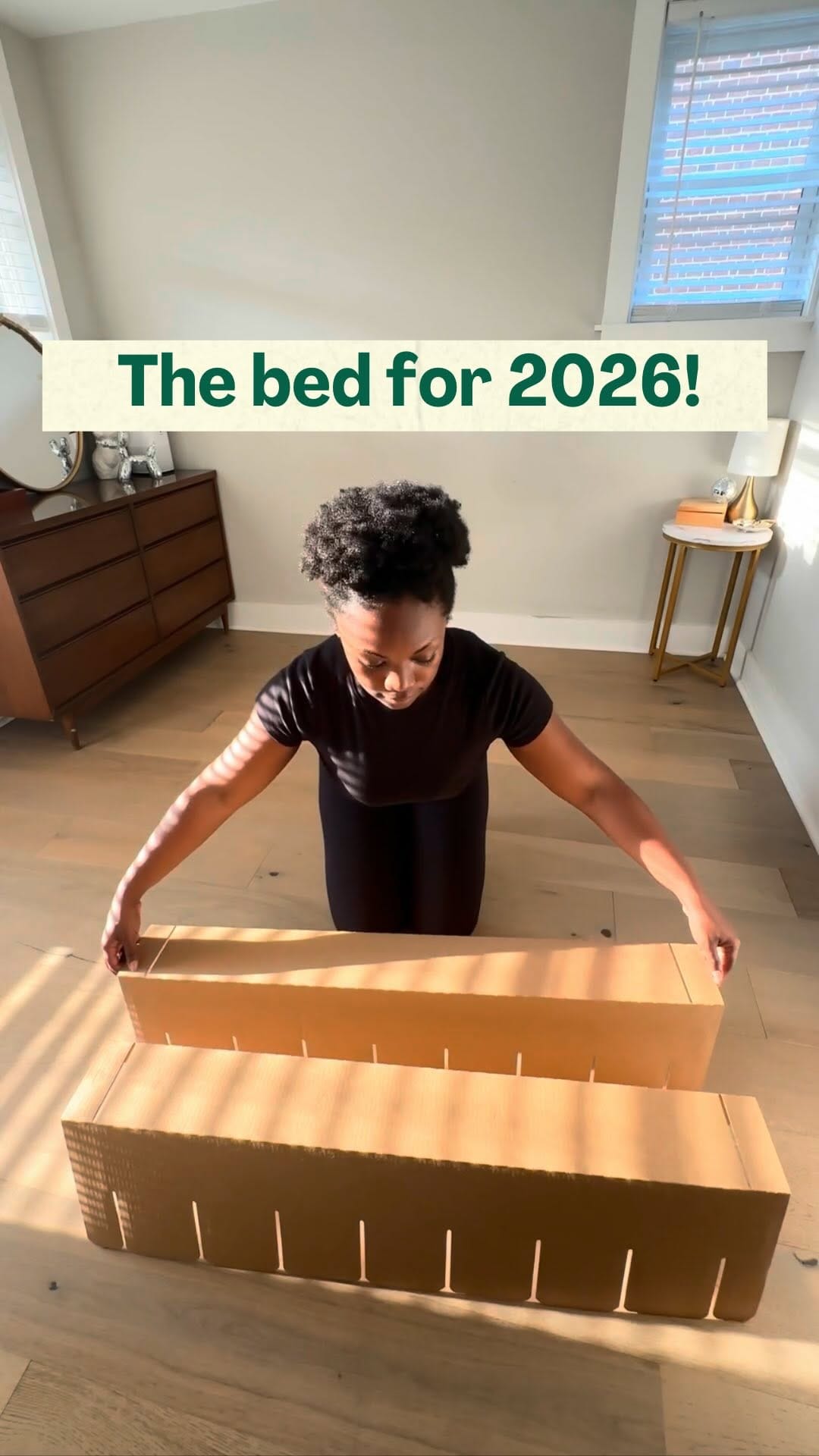 Post 8 by Yona Sustainable Furniture | Cardboard Bed, Headboard, & Table on Instagram (video)
