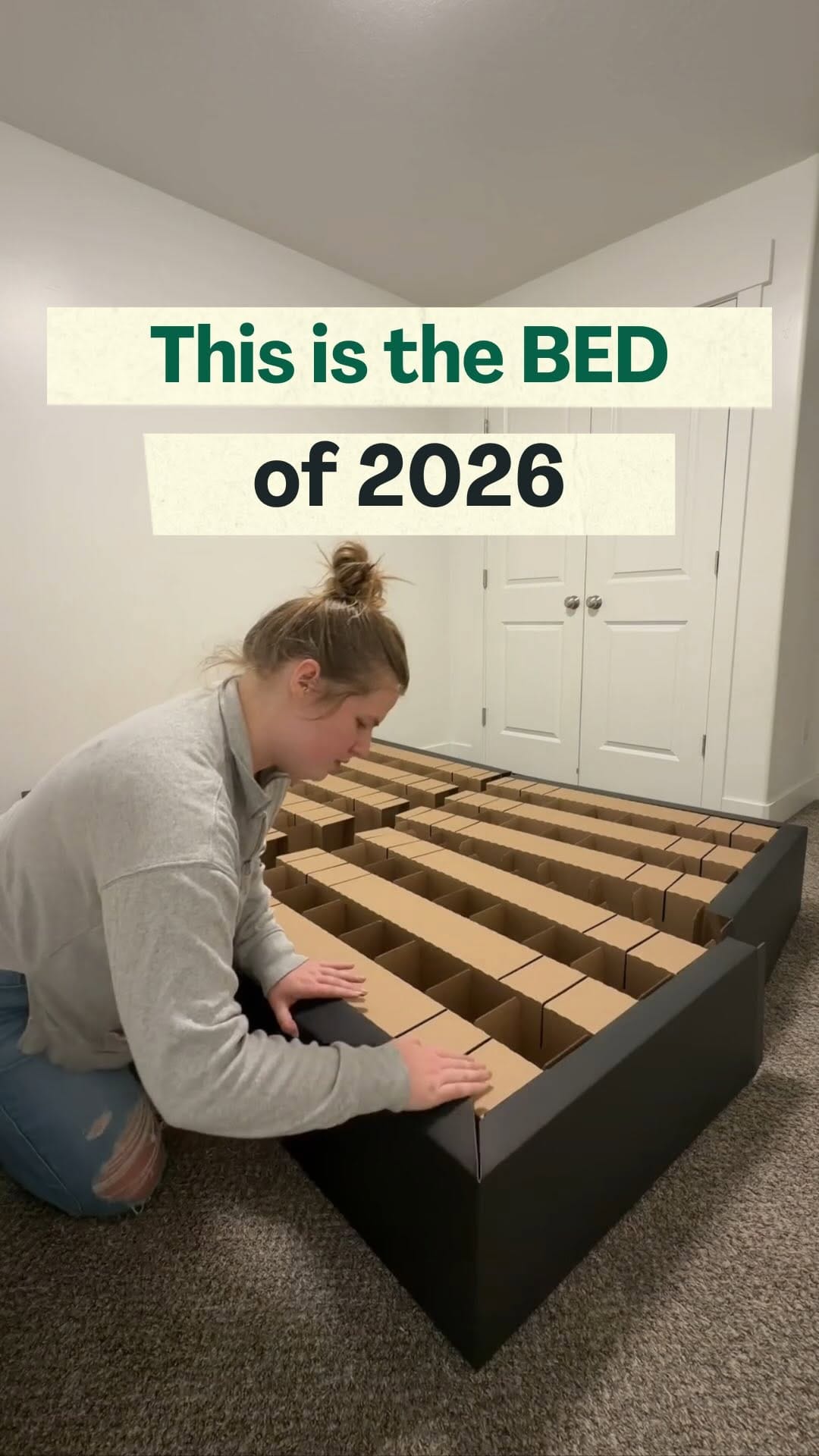 Post 9 by Yona Sustainable Furniture | Cardboard Bed, Headboard, & Table on Instagram (video)