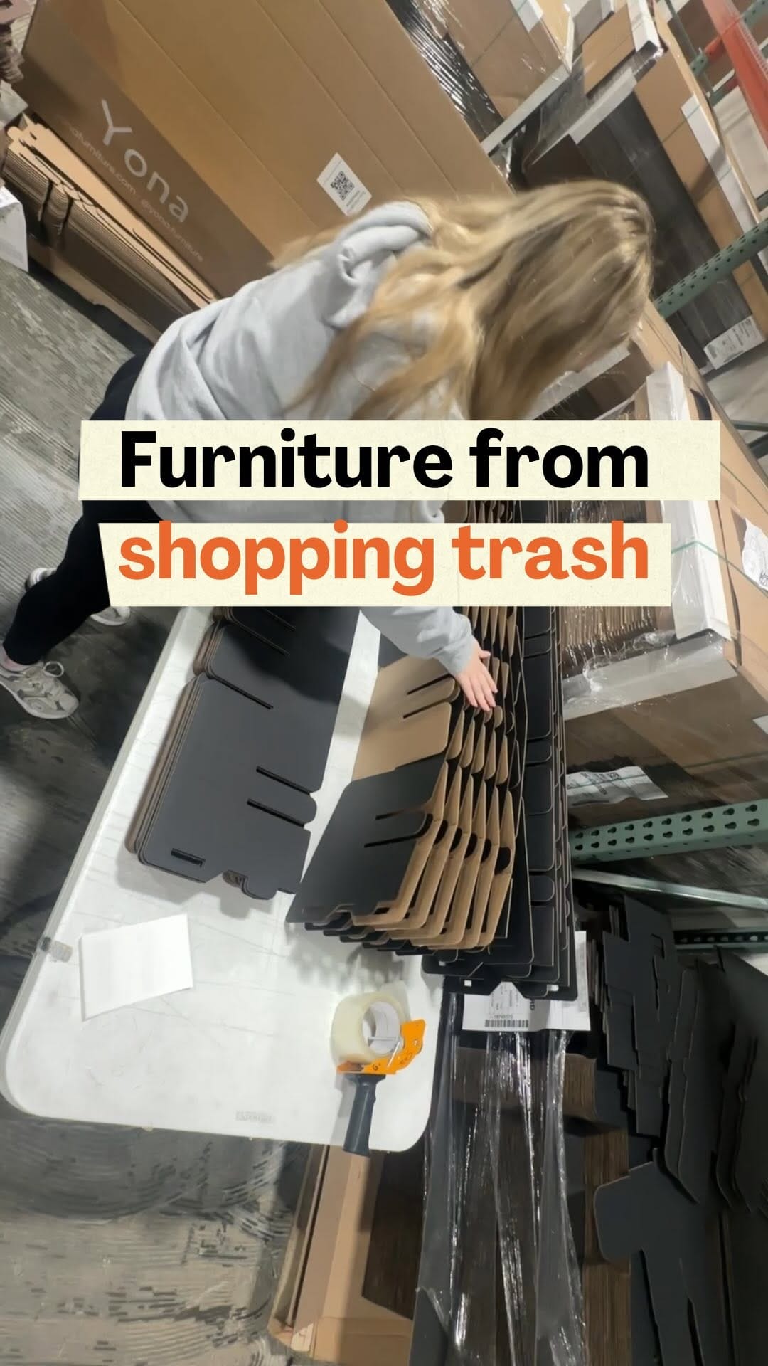 Post 4 by Yona Sustainable Furniture | Cardboard Bed, Headboard, & Table on Instagram (video)