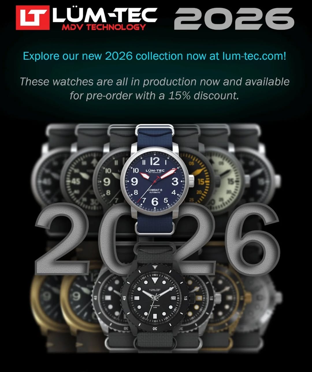 Post 3 by Lum-Tec Watches on Instagram (image)