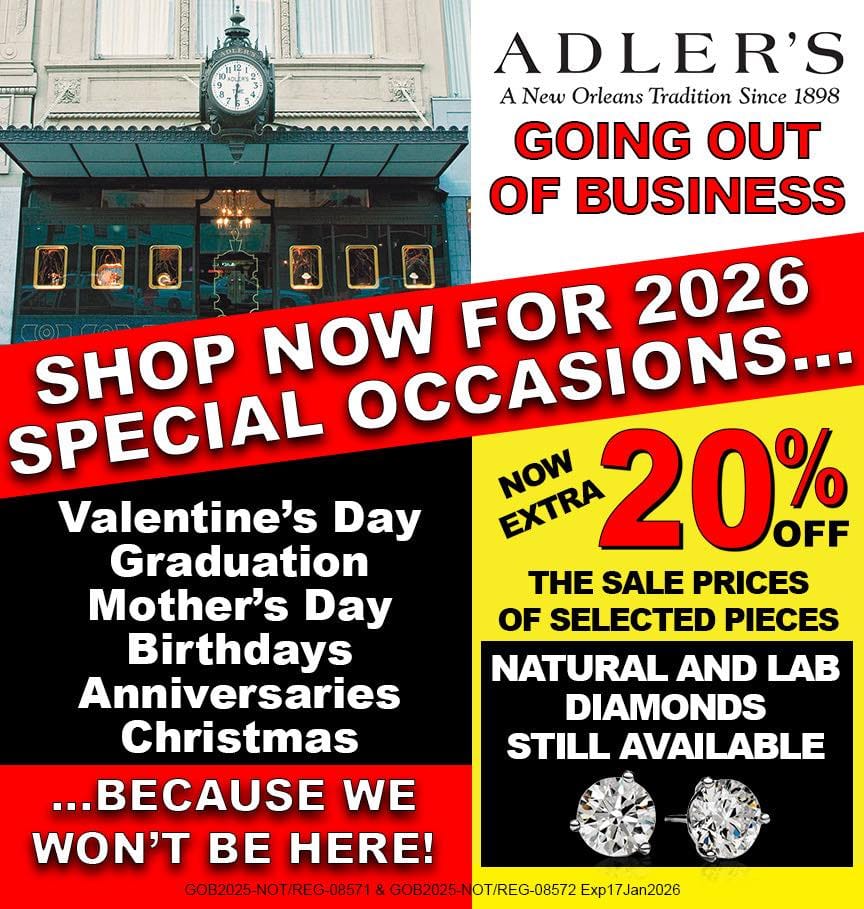 Post 5 by Adler's New Orleans on Instagram (image)