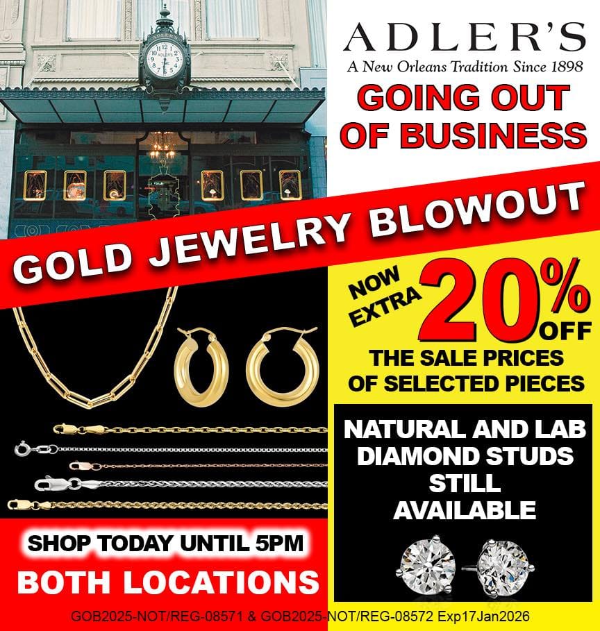 Post 2 by Adler's New Orleans on Instagram (image)