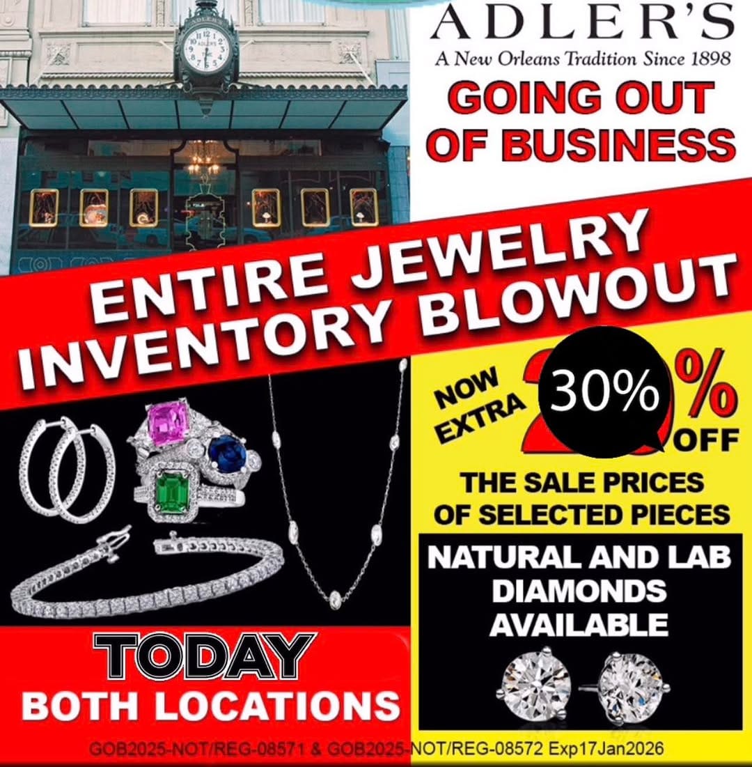 Post 1 by Adler's New Orleans on Instagram (image)