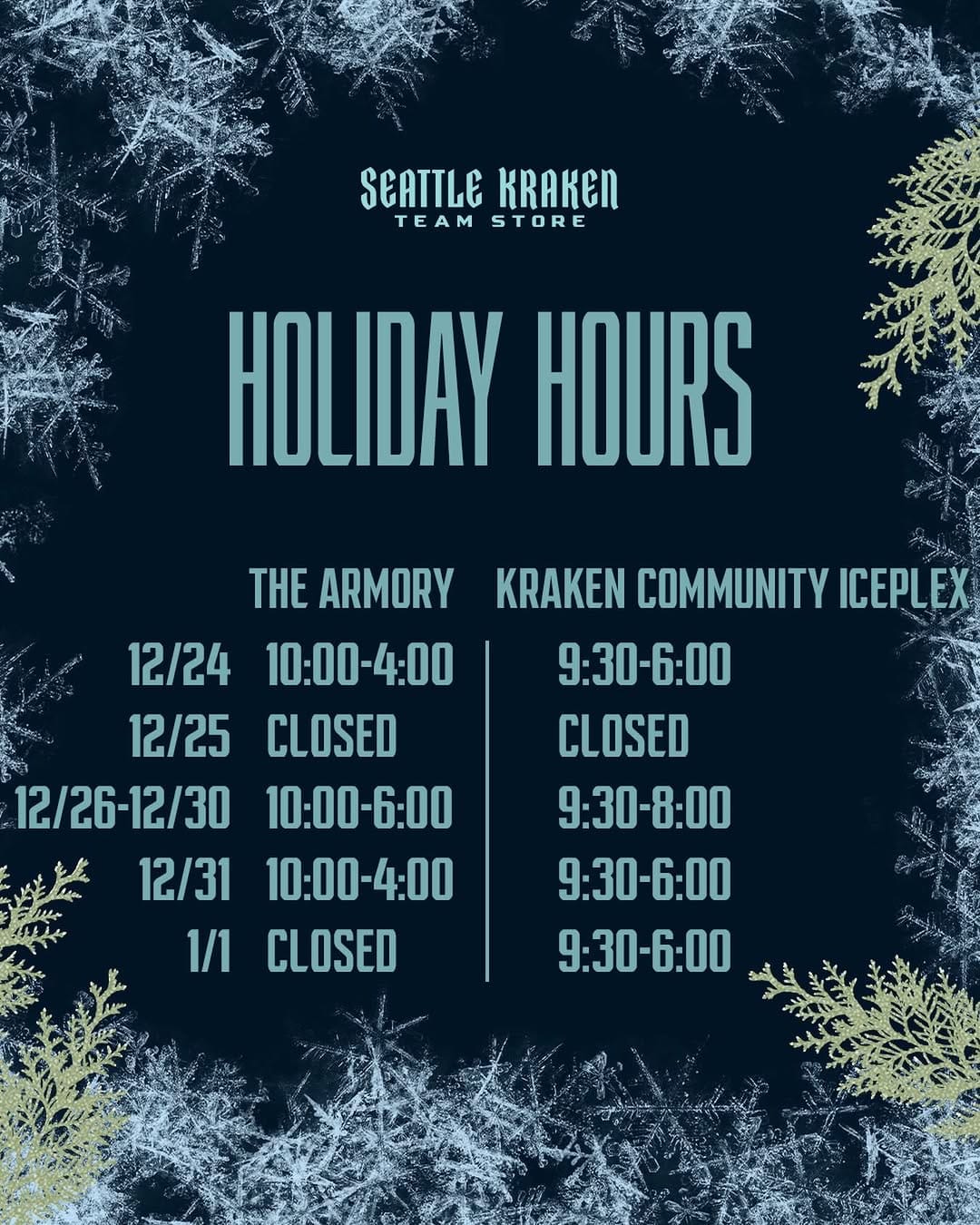 Post 2 by Seattle Kraken Team Store on Instagram (image)