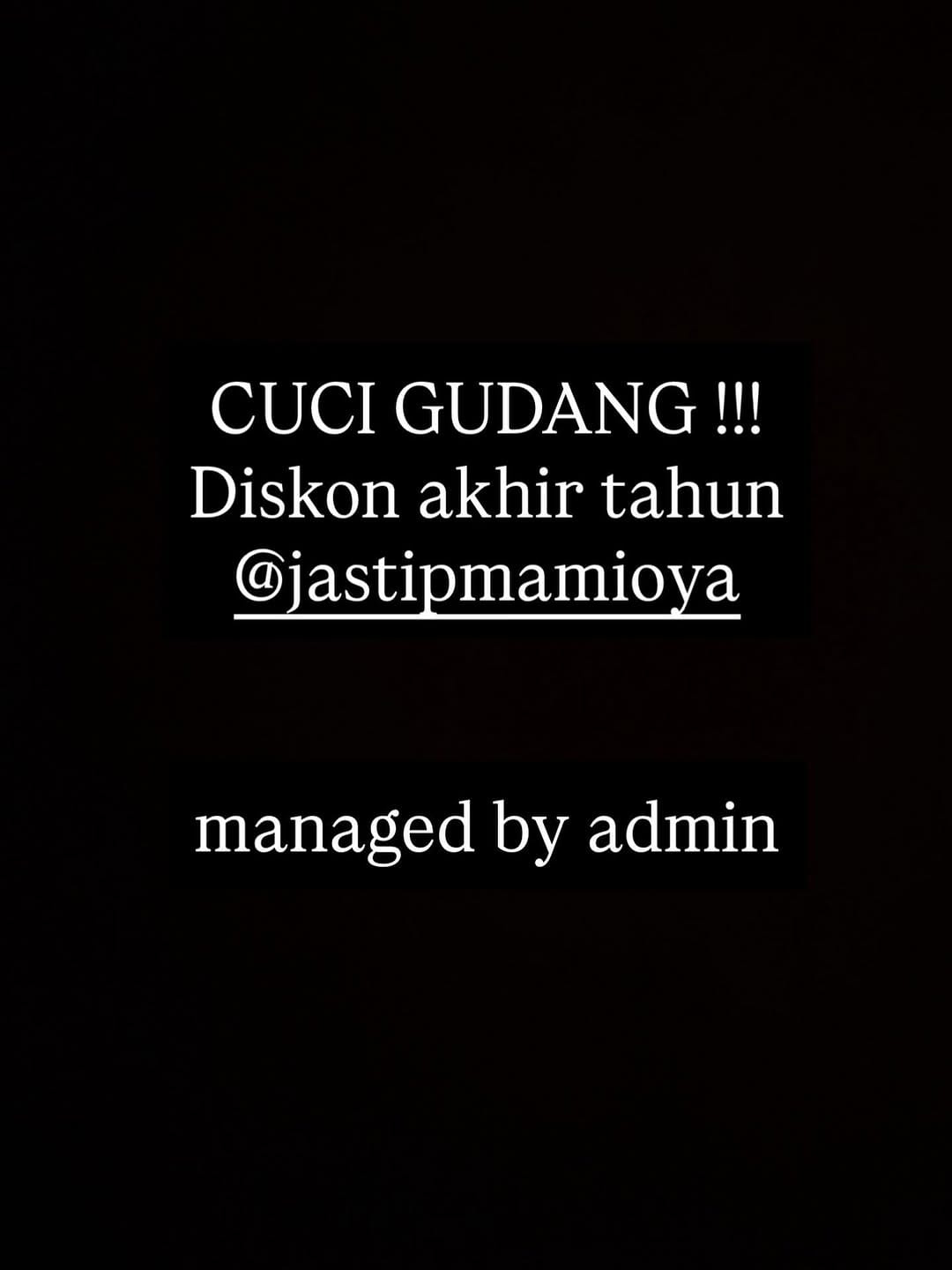 Post 1 by JASTIPMAMIOYA on Instagram (image)