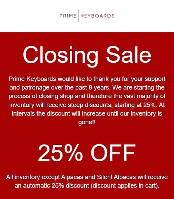 Post 1 by Prime Keyboards on Instagram (image)