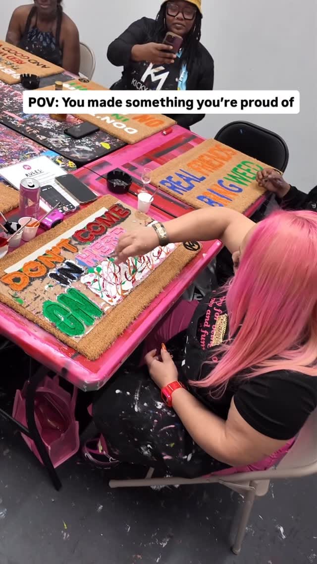 Post 1 by Custom Doormats & Doormat Paint Parties on Instagram (video)