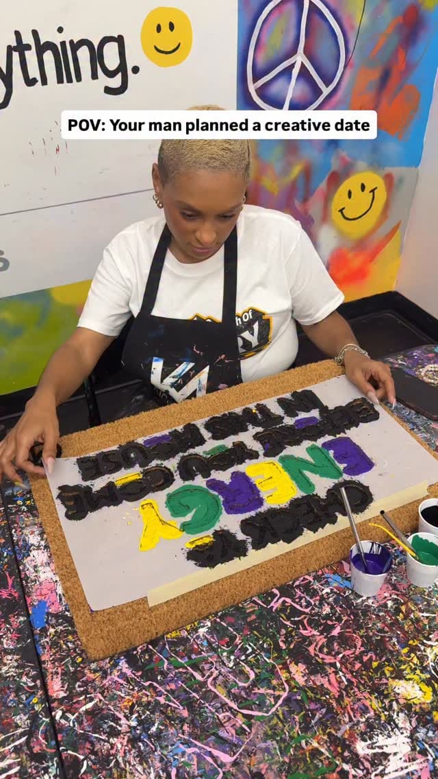 Post 3 by Custom Doormats & Doormat Paint Parties on Instagram (video)