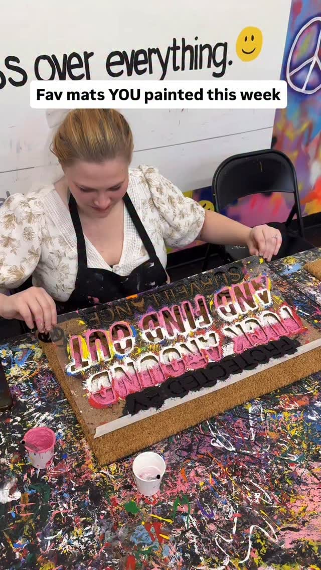 Post 4 by Custom Doormats & Doormat Paint Parties on Instagram (video)