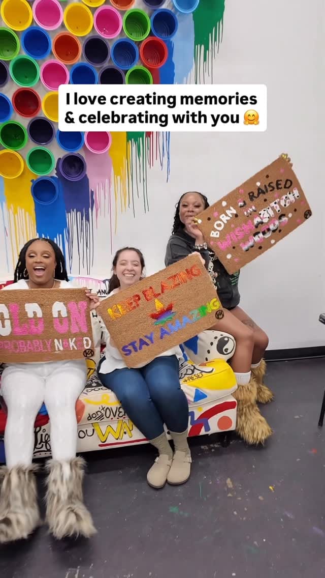 Post 6 by Custom Doormats & Doormat Paint Parties on Instagram (video)