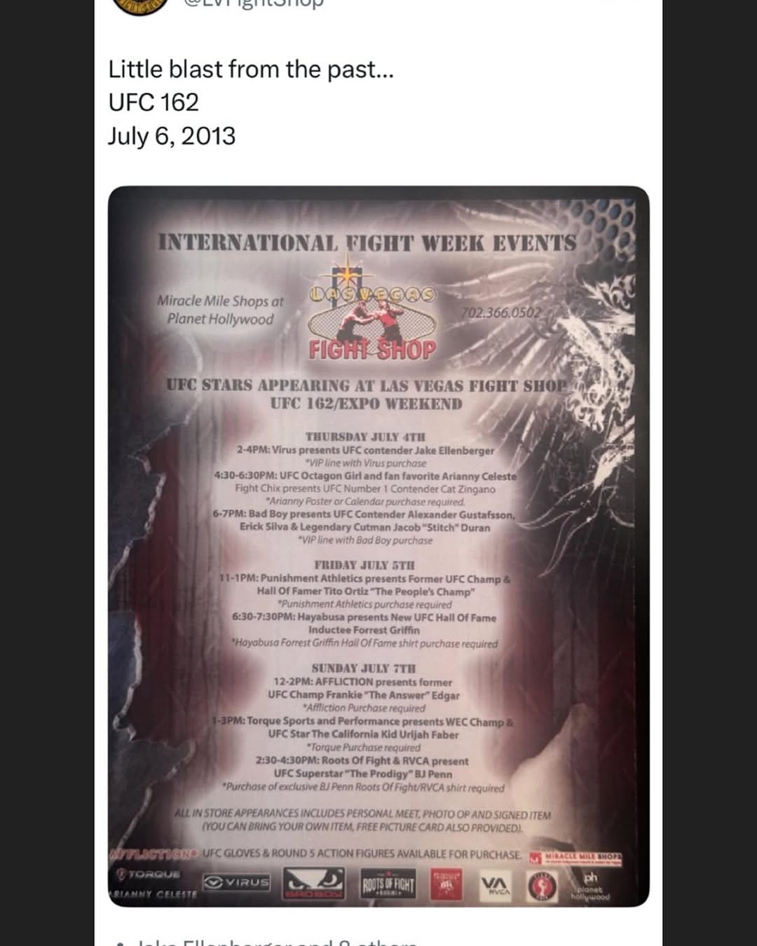 Post 7 by Las Vegas Fight Shop on Instagram (image)