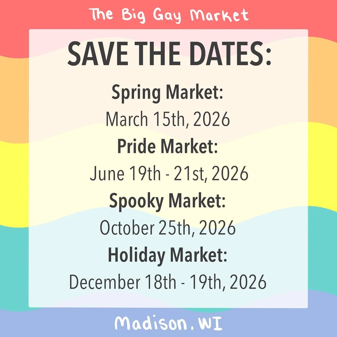 Post 2 by The Big Gay Market - Madison, WI on Instagram (image)