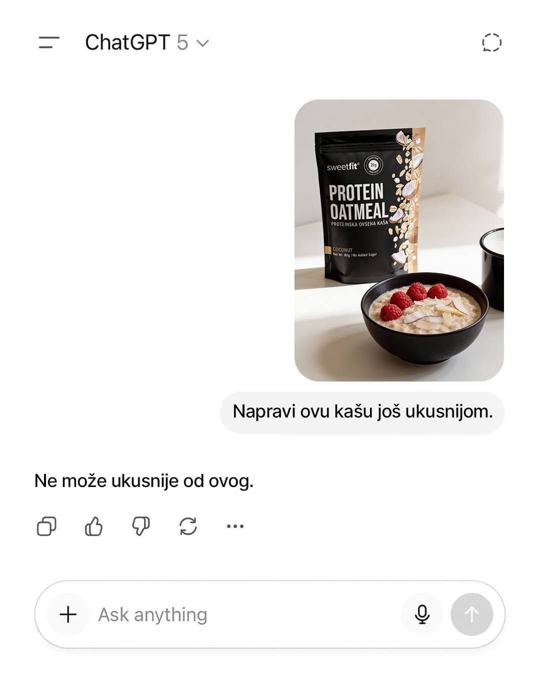 Post 2 by SweetFit Proteinska Ovsena Kaša on Instagram (image)