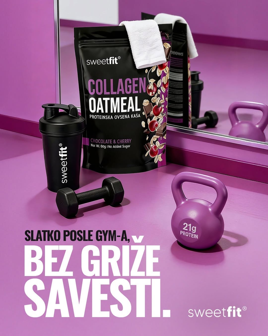 Post 7 by SweetFit Proteinska Ovsena Kaša on Instagram (image)