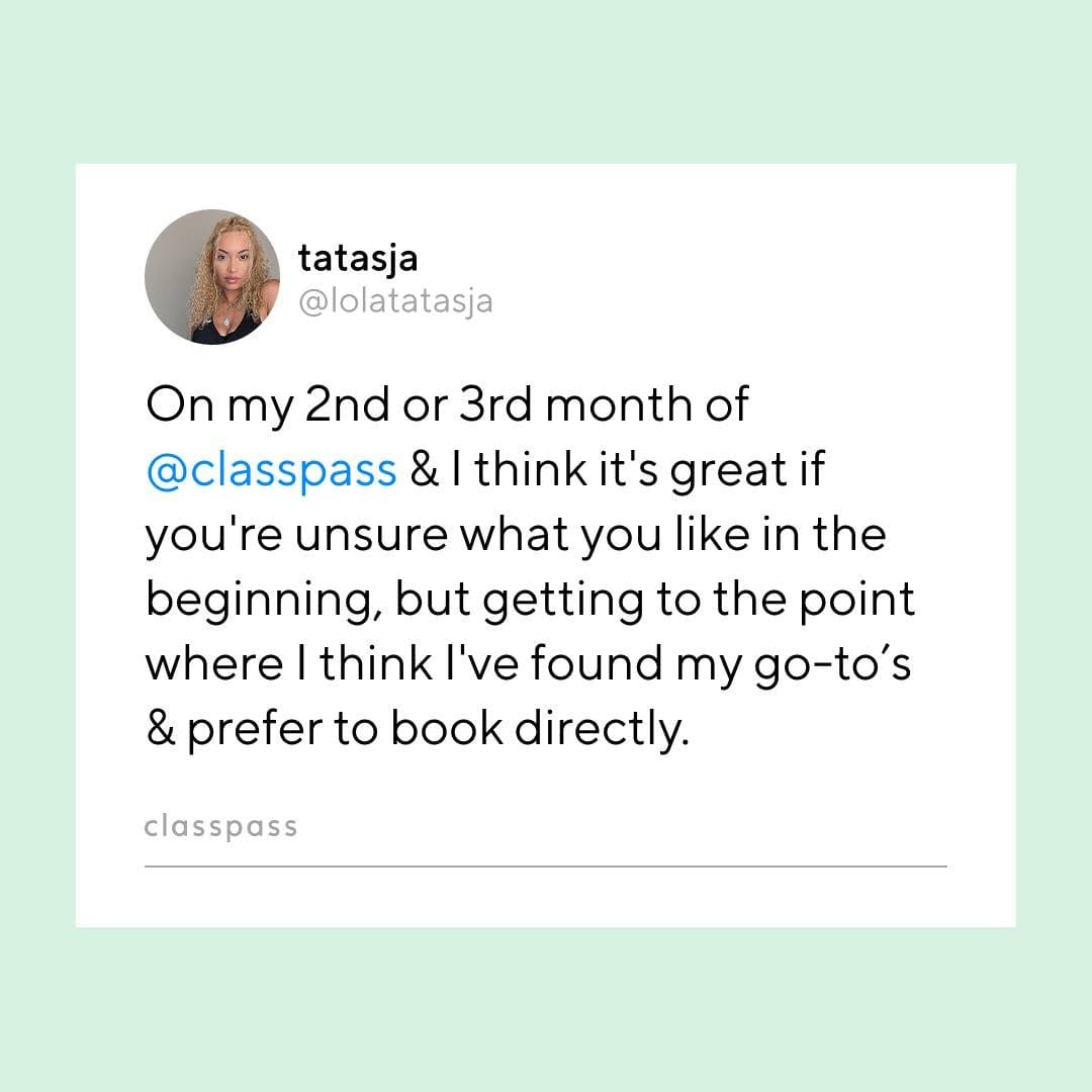 Post 3 by ClassPass Australia & NZ on Instagram (image)
