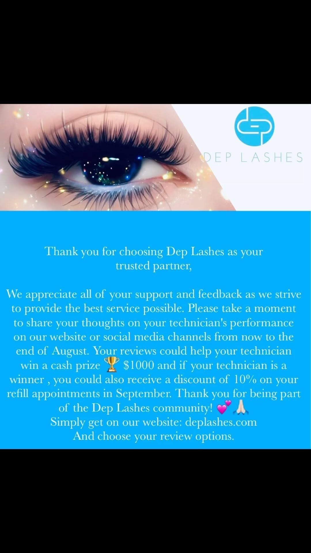 Post 8 by Dep Lashes on Instagram (video)
