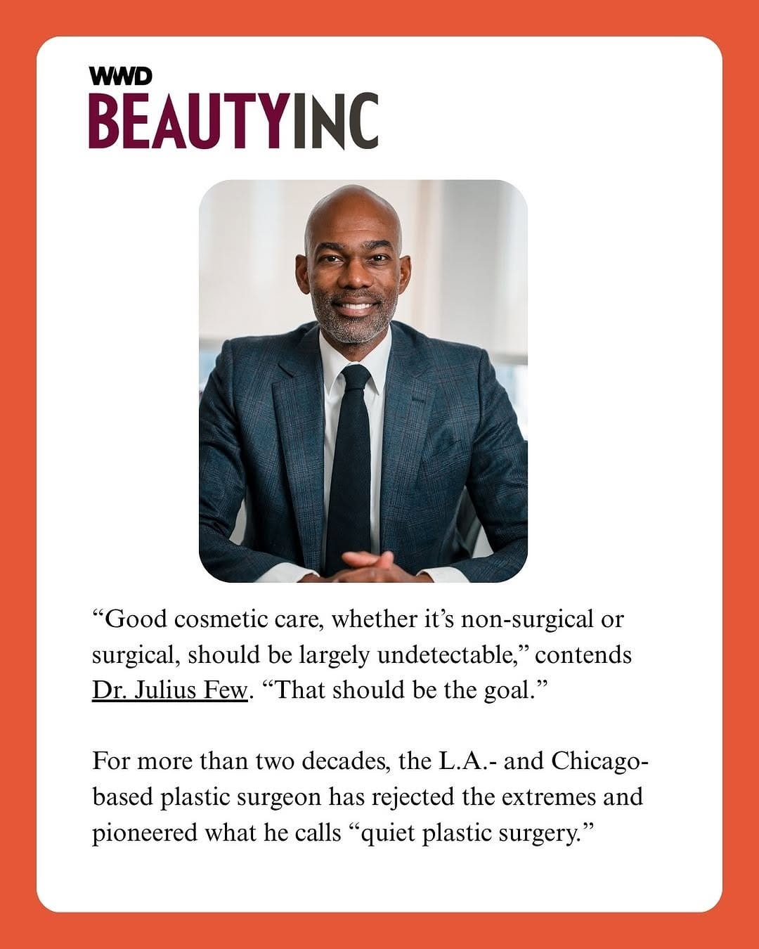 Post 8 by Dr. Julius Few on Instagram (image)