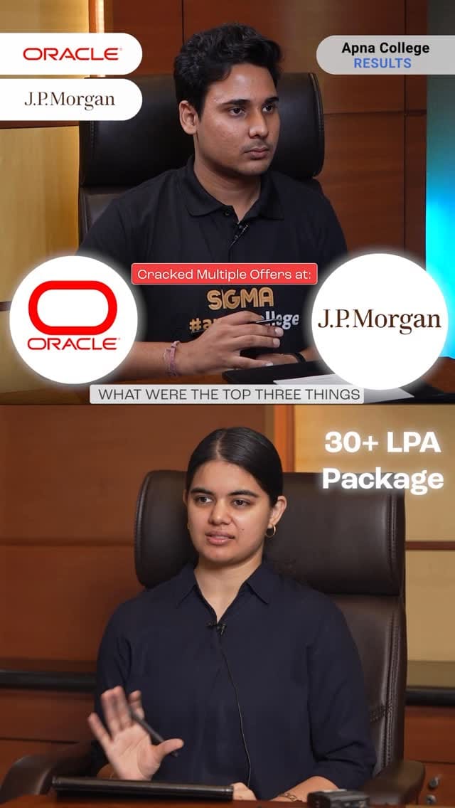 Post 3 by Apna College on Instagram (video)