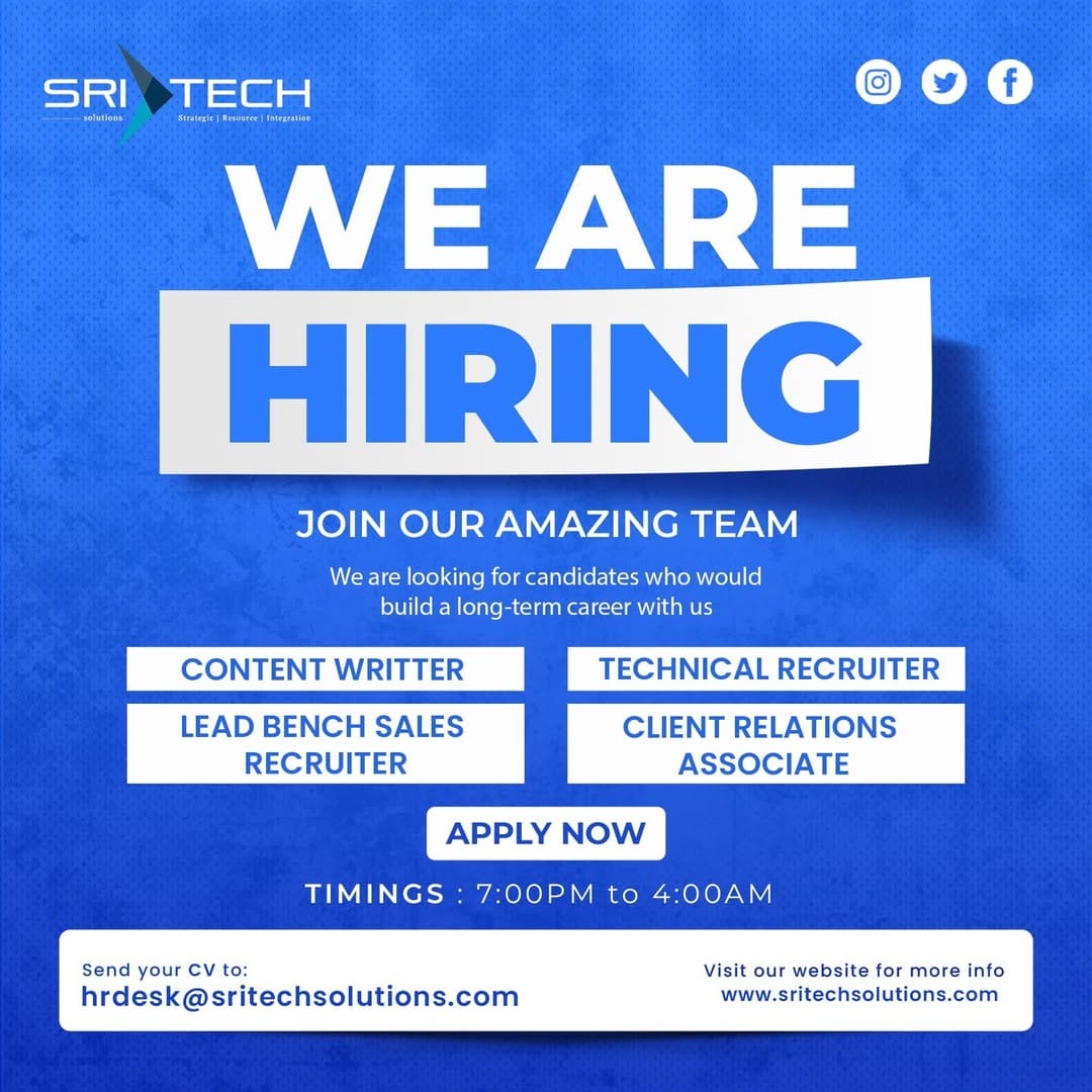 Post 8 by SRI Tech Solutions Inc on Instagram (image)