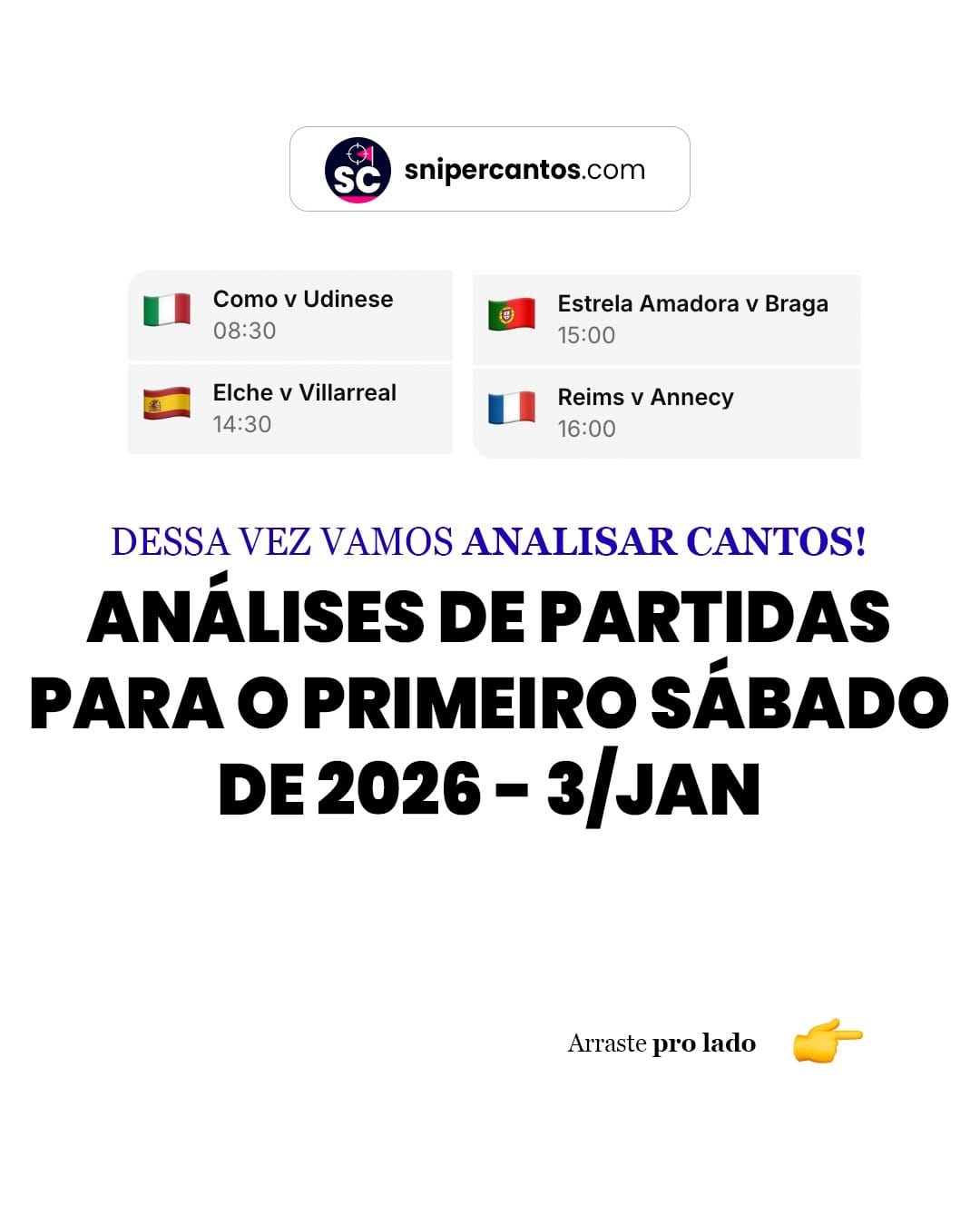 Post 6 by Ht Ft Stats - Escanteios e Over Gols on Instagram (carousel)