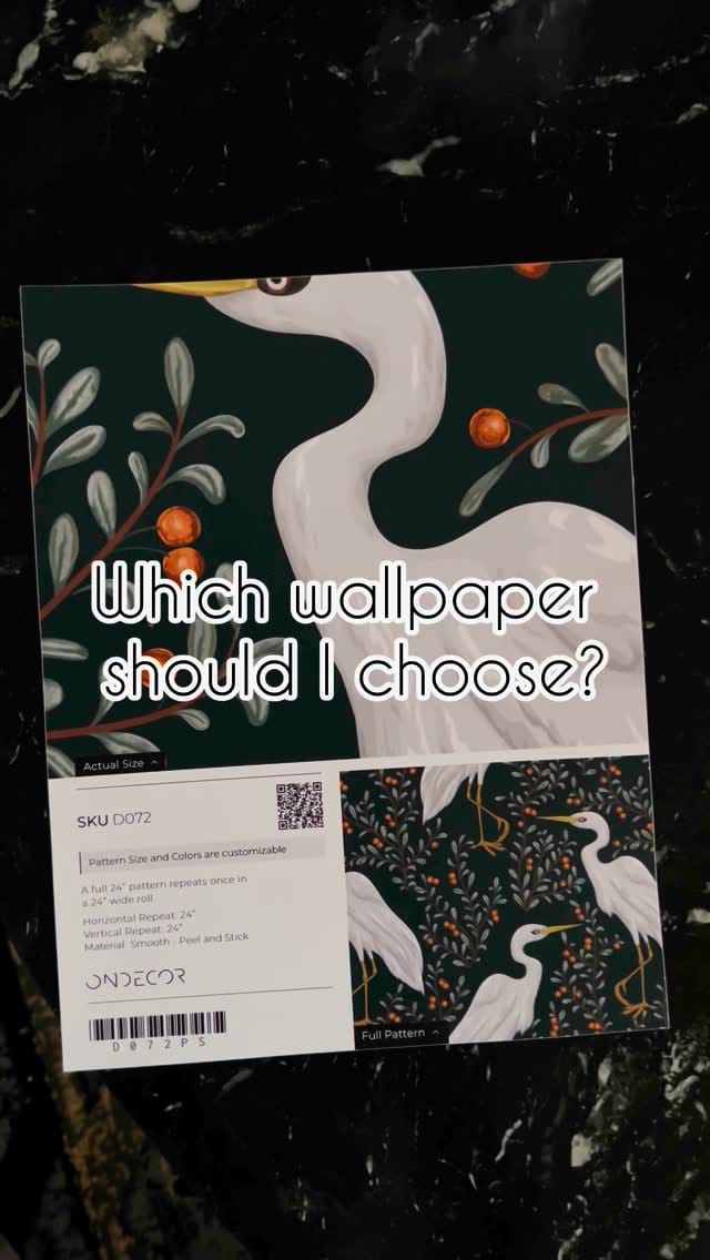 Post 8 by ONDECOR | Wallpaper Company | Peel and Stick & Traditional on Instagram (video)