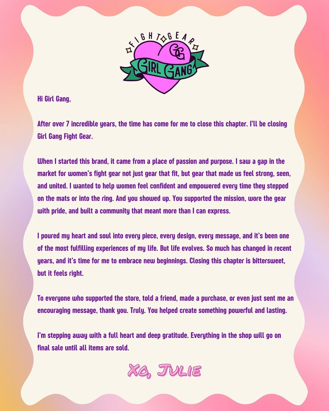 Post 3 by Girl Gang Fight Gear on Instagram (image)