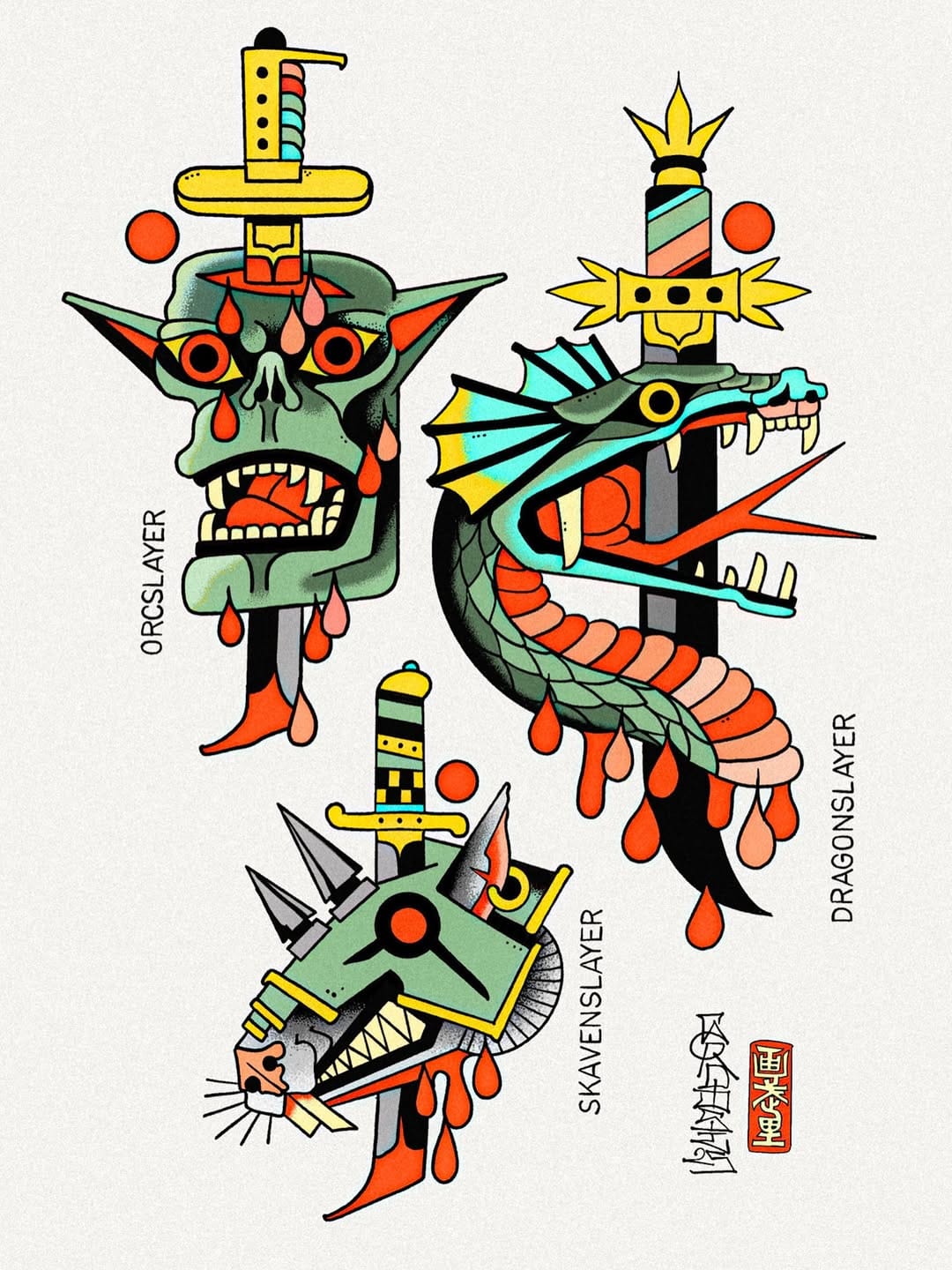 Post 3 by Tattoos and illustrations on Instagram (carousel)
