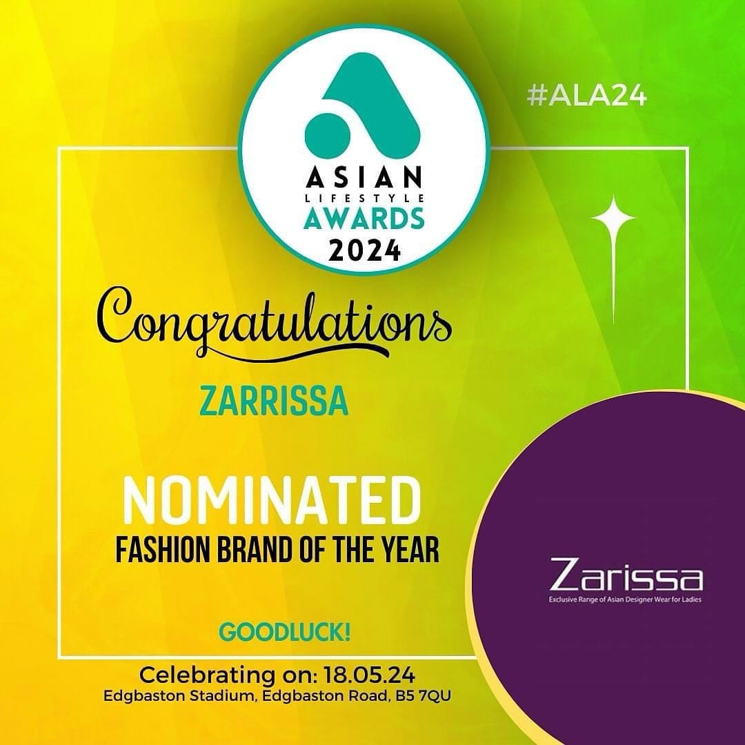 Post 9 by Zarissa Designer Asianwear UK on Instagram (image)