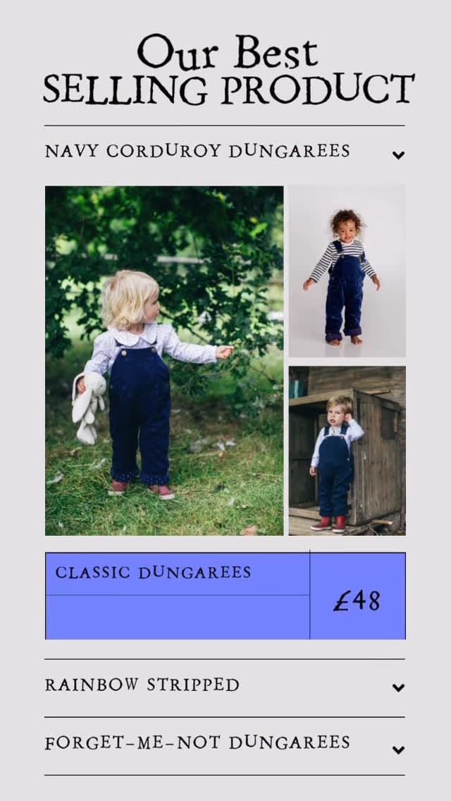 Post 3 by Dotty Dungarees | Kids Fashion on Instagram (video)