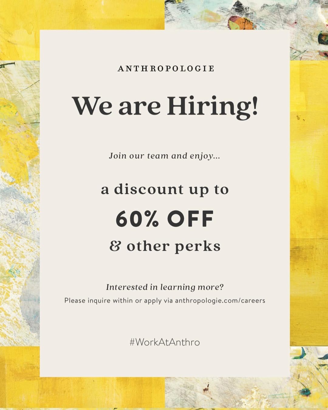 Post 1 by Anthropologie New York City on Instagram (image)