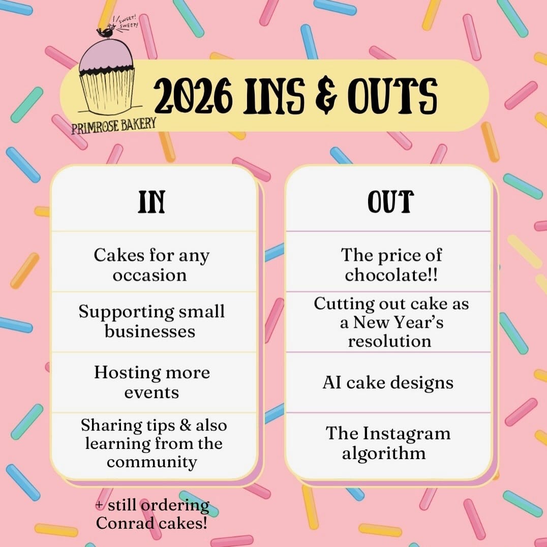 Post 9 by Primrose Bakery on Instagram (image)