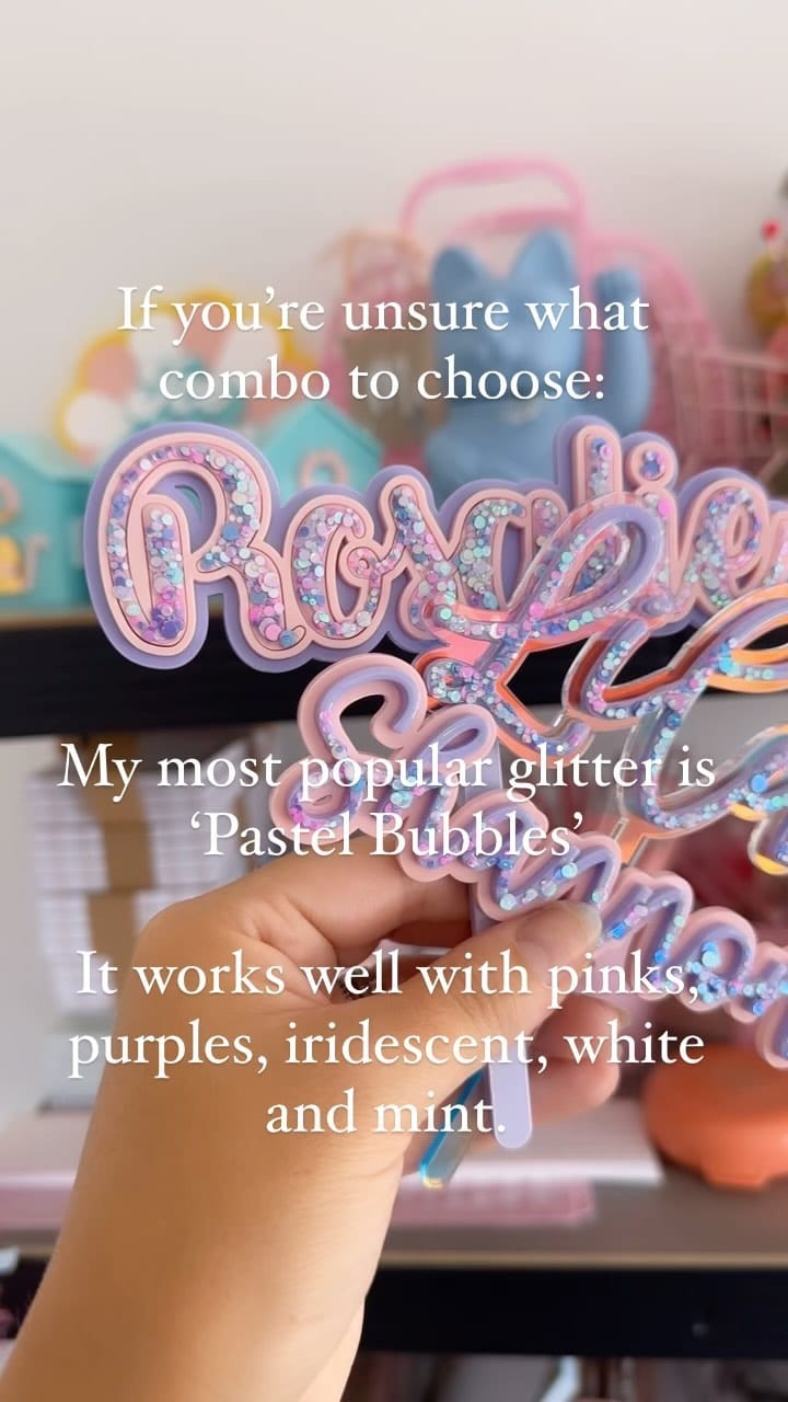 Post 10 by Lisa // Acrylic Cake Toppers on Instagram (video)