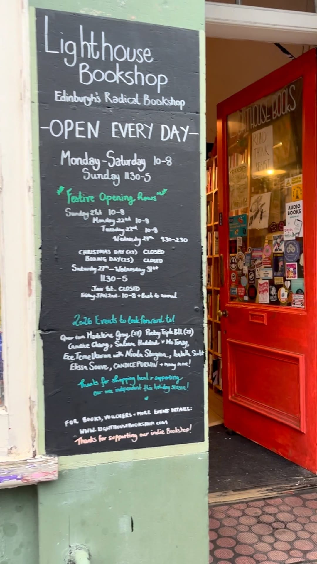 Post 7 by Lighthouse Bookshop Edinburgh on Instagram (video)