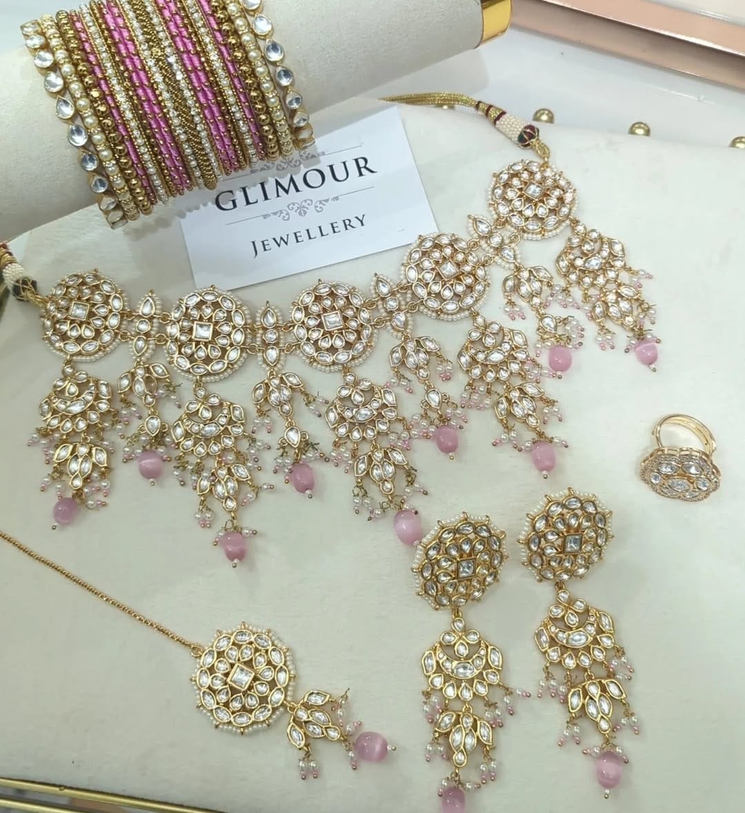 Post 1 by Glimour Jewellery Indian Bridal Jewellery & Choora Designers on Instagram (image)