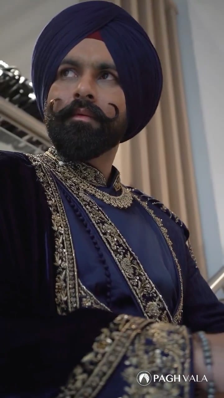 Post 9 by Pagh Vala - Turban Tying and Groomswear Specialists on Instagram (video)