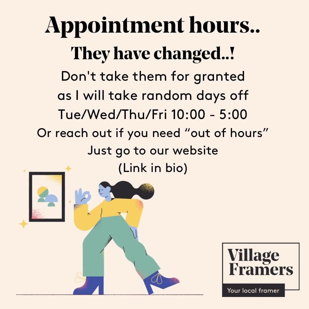 Post 3 by Village Framers on Instagram (image)